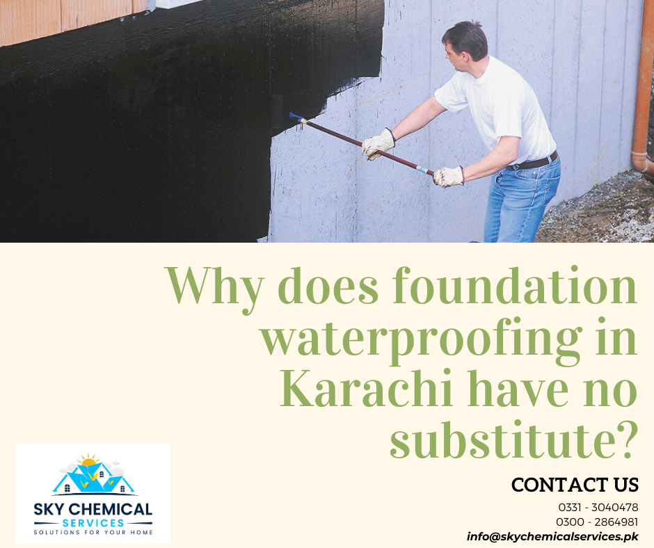 foundation waterproofing in karachi | waterproofing chemical karachi | waterproofing in pakistan | cementitious waterproofing in pakistan | waterproofing paint pakistan | sky chemical services