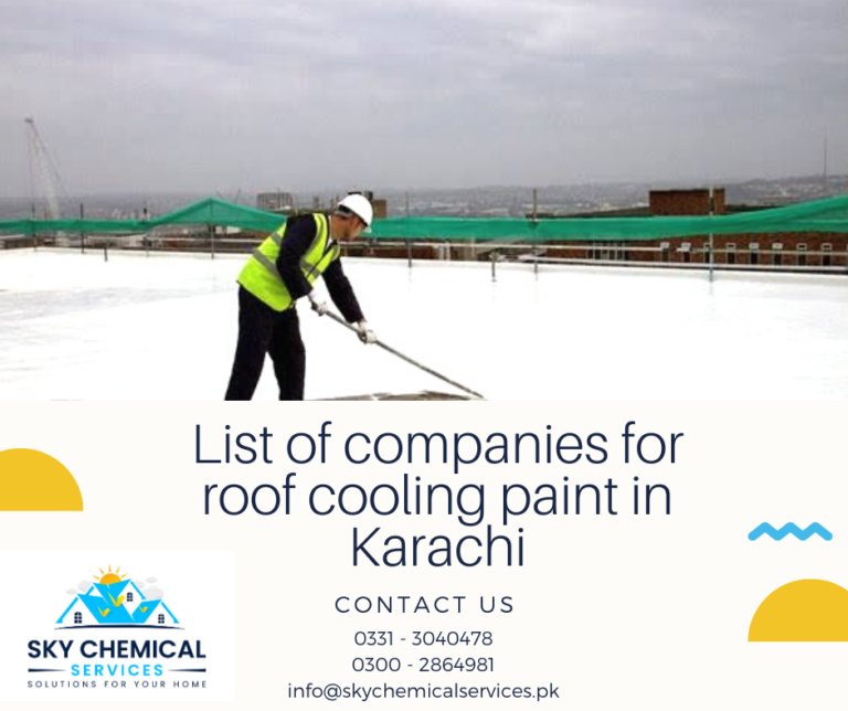 List of companies for roof cooling paint in Karachi Sky Chemical Services