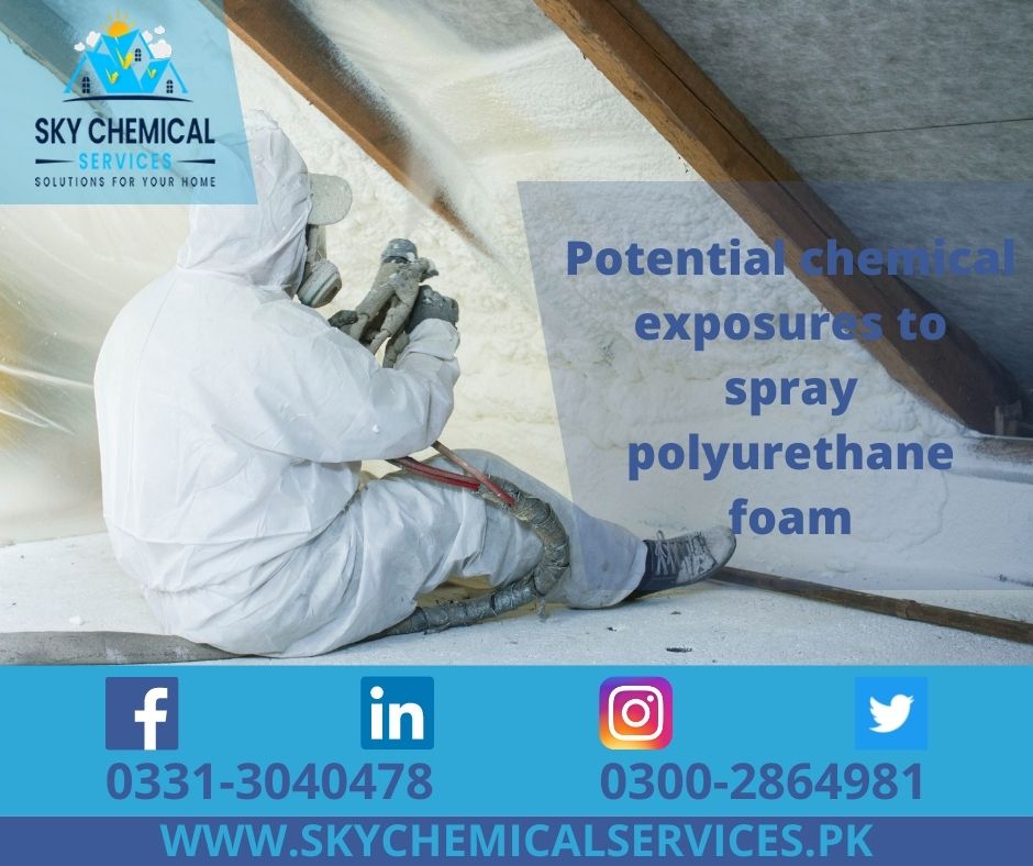 Potential Chemical exposures to spray Polyurethane Foam.