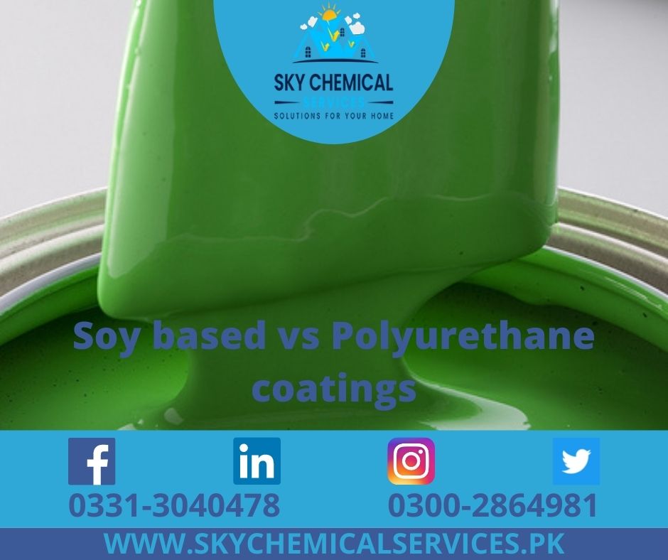 Soy and poly urethane coating