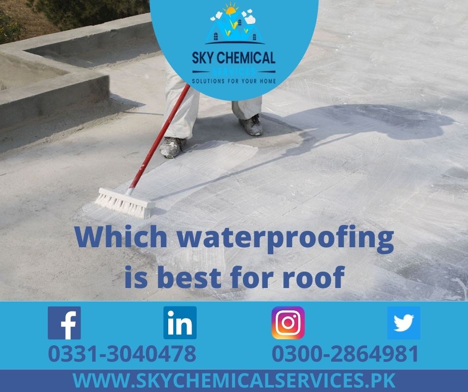 Bitumen and Elastomeric Waterproofing are best for Roof Waterproofing.