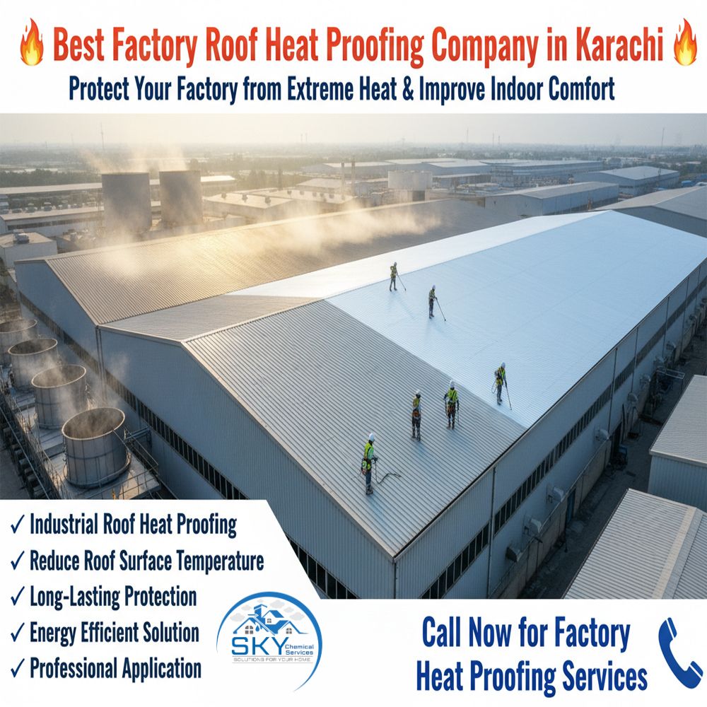 factory roof heat proofing Karachi
